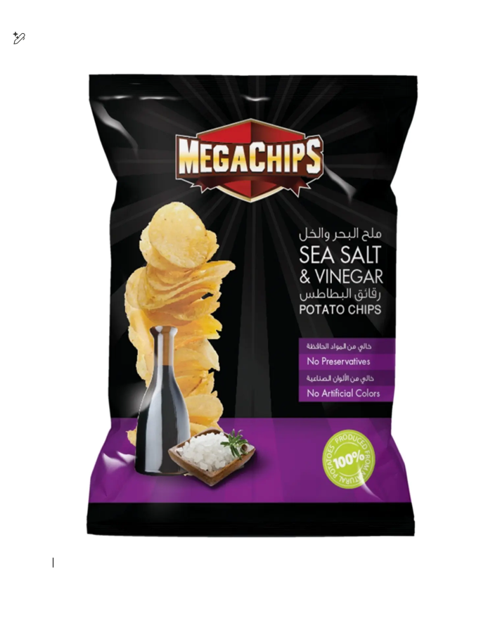 MEGA CHIPS SEA SALT & VINEGAR POTATO CHIPS 