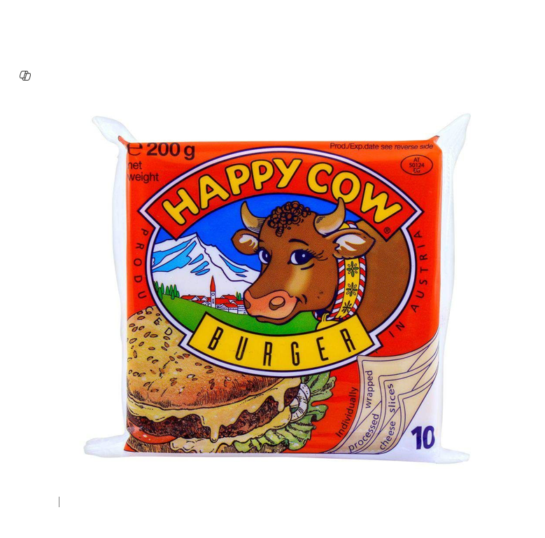 HAPPY COW CHEESE BURGER SLICE 200GM