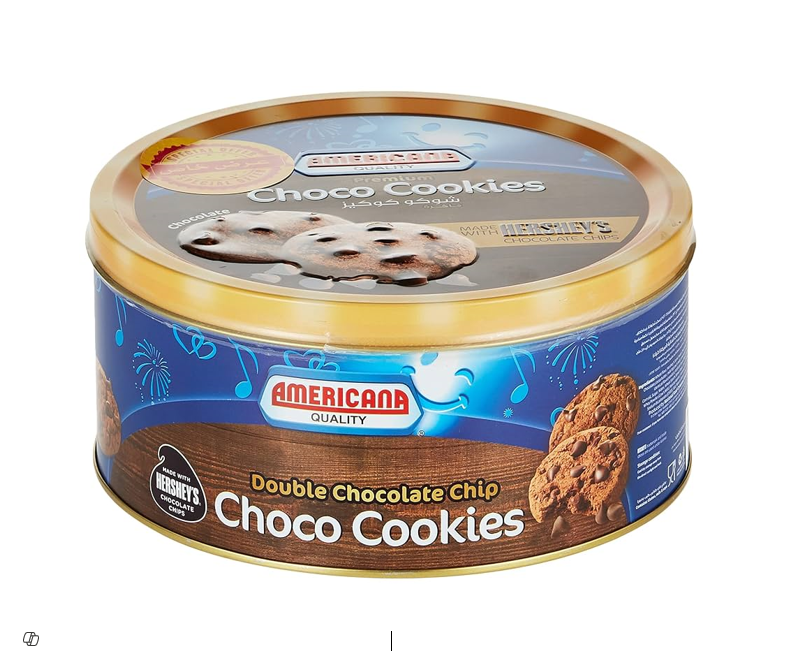 HERSHEYS AMERICANA CHOCO COOKIES DOUBLE CHOCOLATE CHIPS 504GM