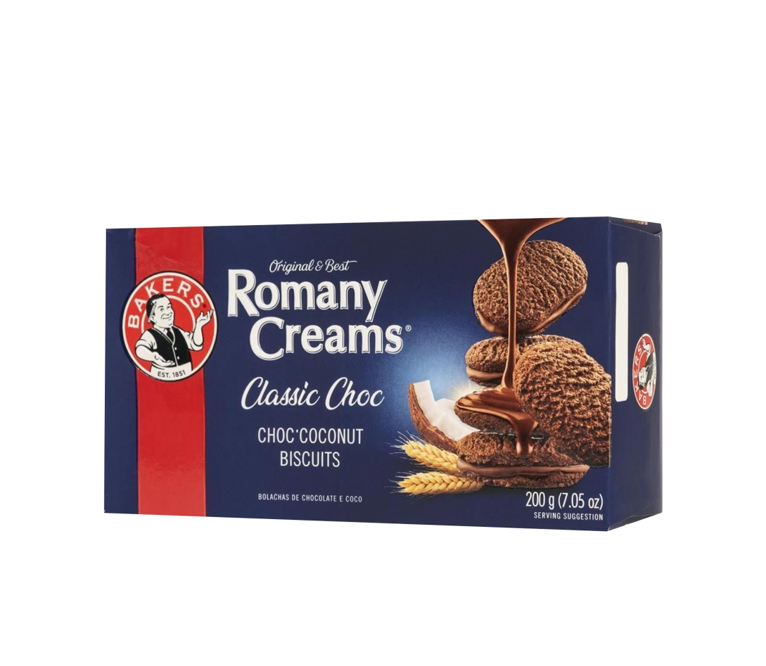 ROMANY CREAMS CLASSIC CHOC COCONUT BISCUITS 200GM