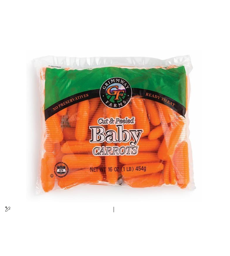 PEELED BABY CARROTS PKT 340GM III
