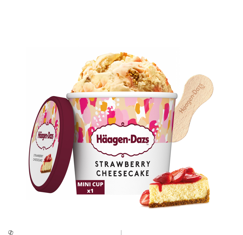 HAAGEN DAZS STRAWBERRY CHEESECAKE ICE CREAM CUP100ML