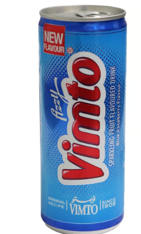 Vimto Fizzy Sparkling Fruit Drink Blue Raspberry Flavor