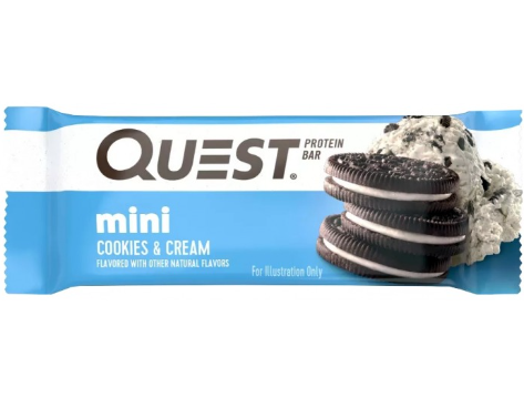 Quest protein bar mini cookies & cream