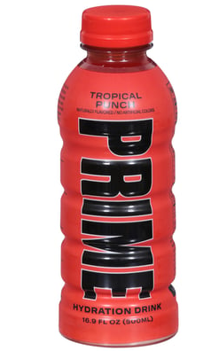 Prime Hydration Drink Tropical Punch Flavor - artificial colors free, gluten free, caffeine free