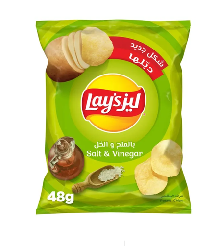 [8186] Lay's Salt & Vinegar Potato Chips 48GM