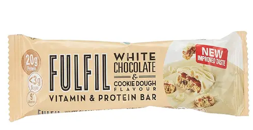 [01020107177] Fulfil White Chocolate & Cookie Dough 20g Protein Bar with Vitamins - low sugar 55g