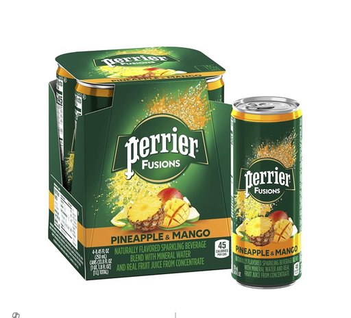 Perrier & Juice Sparkling Water Pineapple & Mango Flavor 250ml