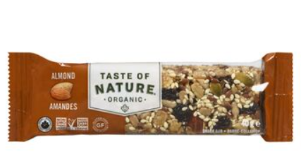 Nature Organic California Almond Valley Bar - gluten free, vegan