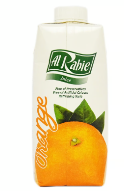 Al Rabie Long Life Orange Juice - artificial colors & flavors free, preservatives free