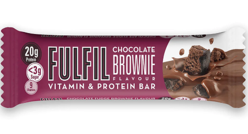 [01020108273] Fulfil Chocolate Brownie 20g Protein Bar with Vitamins - low sugar 55g