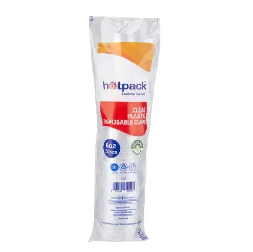 [CG6] HOTPACK PLASTIC CLEAR CUP 6-OZ  - 50 PCS 