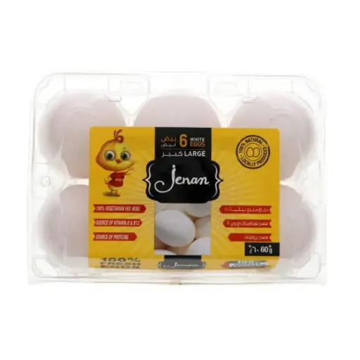 [83021] Jenan Fresh Large White Eggs 6pcs
