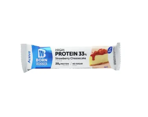 [BW-03-03] Born Winner 33% Protein Bar Strawberry Cheesecake Flavor - no added sugar
