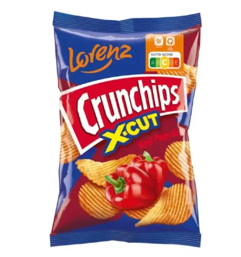 [LOR-01-03] Lorenz Crunchips X-Cut Paprika Potato Chips - gluten free