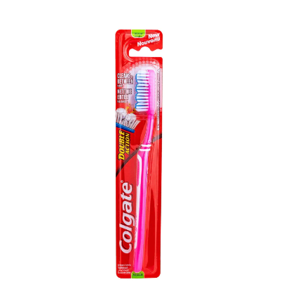 [CCP03300] Colgate Double Action Pink & White Medium Toothbrush