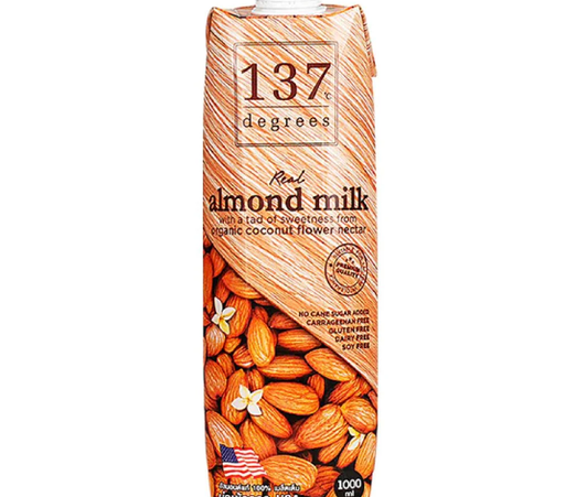 137 Degrees Real Vegan Almond Drink with Organic Coconut Flower Nectar - gluten free, soy free