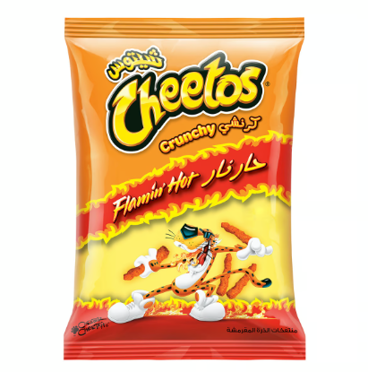 [029-026120] Cheetos Crunchy Flamin' Hot Cheese Corn Chips LARGE
