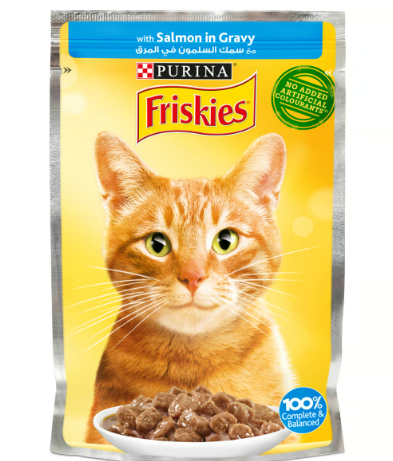 Purina Friskies Wet Cat Food with Salmon in Gravy