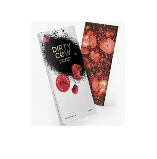 [DC006] Dirty Cow Hail Mary Berry Plant Based 55% Chocolate Slab - vegan