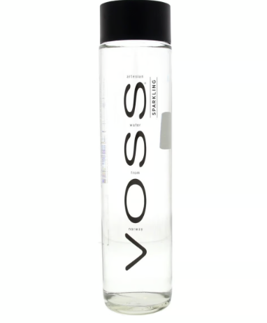Voss Sparkling Water Glass Bottle 800ml