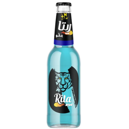 Rita Blue Carbonated Drink Glass Bottle