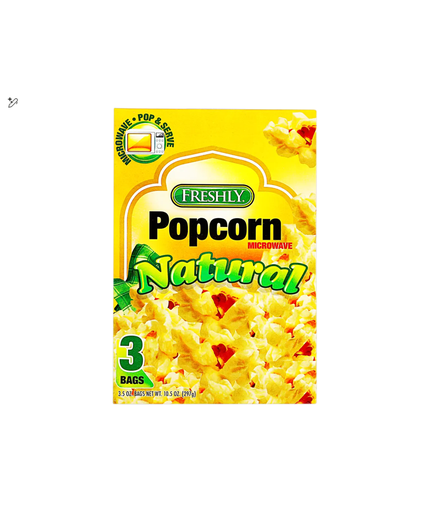 [941ENMP83449] Freshly Microwavable Popcorn Natural (3 Bags) 297GM