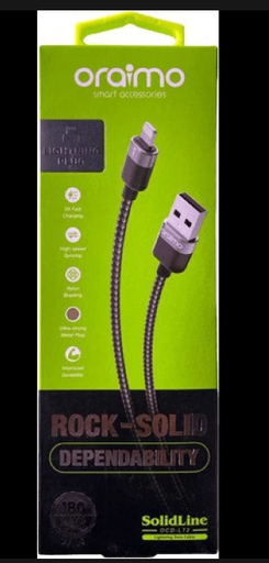 [100] Oraimo Data Cable solid Usb to type Iphone ocd L72