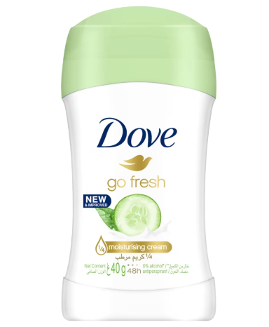 Dove Go Fresh Moisturizing & Antiperspirant 48H Deodorant Stick - alcohol free