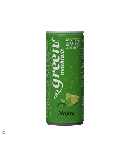[G29-006] Green Cola Mocktails Non-Alcoholic Mojito Drink with Stevia - sugar free & calorie free 330ML