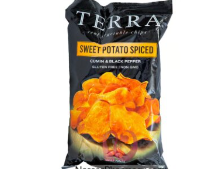 Terra Cumin & Black Pepper Spiced Sweet Potato Chips - vegetarian, gluten free, GMO free