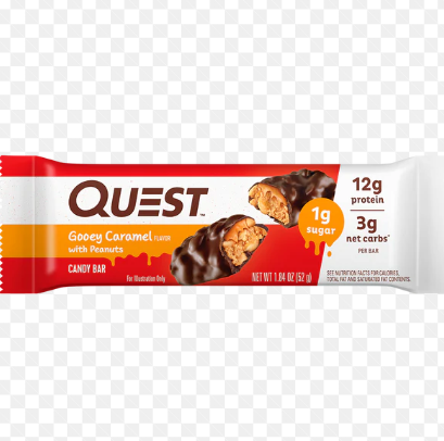 QUEST GOOEY CARAMEL FLAVOR CANDY BAR