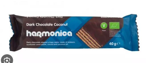 [HRM041] Harmonica Organic Chocolate Coated Wafer with Einkorn, Sunflower Seed Paste, Cocoa & Coconut Oil-HRM041