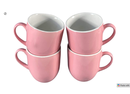 Homeway Pink & White Porcelain Coffee Mug