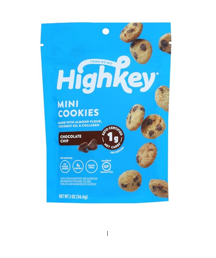 Highkey Mini Almond Cookies with Chocolate Chips - gluten free, grain free, no added sugar