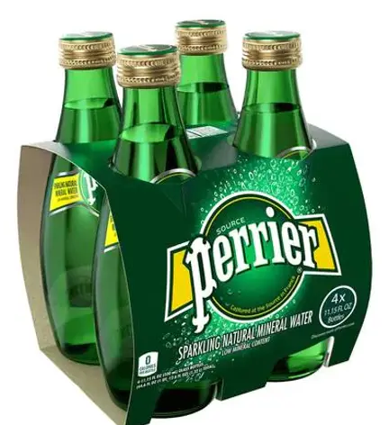 Perrier Sparkling Water Glass Bottles (4x330ml)