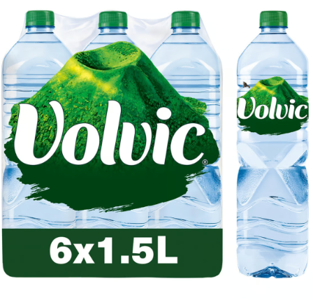 Volvic Natural Mineral Water (6x1.5L)