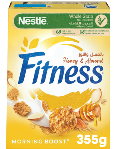 [4560-00150] Fitness Wholegrain Cereal with Oats, Honey & Almonds - artificial flavors free, artificial colors free