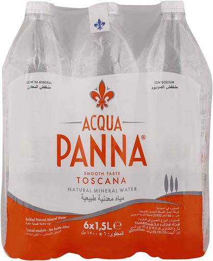 Acqua Panna Natural Mineral Water (6x1.5L) - low sodium