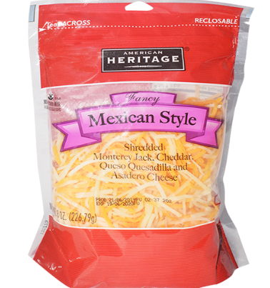 [13793] American Heritage Fancy Mexican Style Shredded 4 Cheese