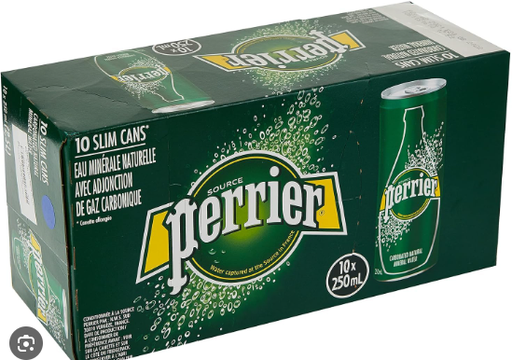 Perrier Natural Carbonated Mineral Water (10x250ml)