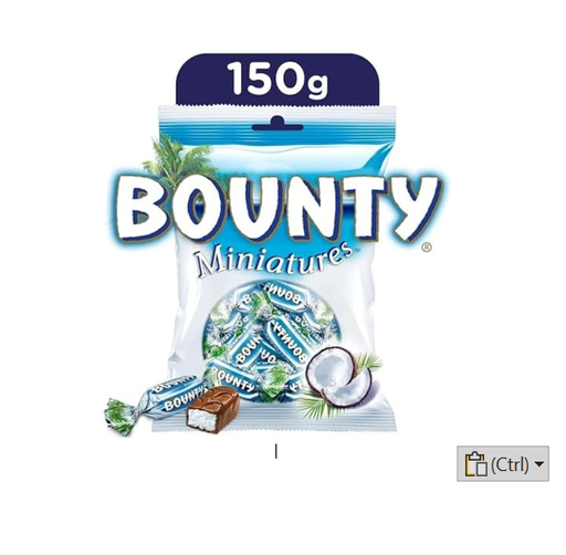Bounty Miniatures Milk Chocolate Bars Filled with Coconut (14 Pieces)