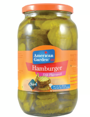 American Garden Hamburger Cucumber Pickle Slices Dill Flavor - vegetarian