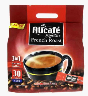 [sp-pr09-02] Alicafe Signature 3in1 French Medium Dark Roast Instant Coffee Sachets