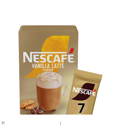 Nescafé Gold Low Fat Instant Vanilla Latte Coffee Sachets - artificial flavors free