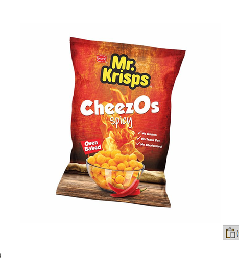 Mr. Krisps Cheezos Baked Spicy Cheese Balls - gluten free, trans fat free, cholesterol free