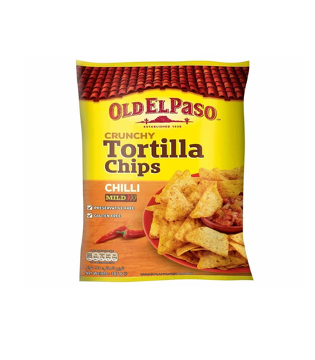 [1101-00025] Old El Paso Crunchy Mild Chili Tortilla Chips - preservatives free, gluten free