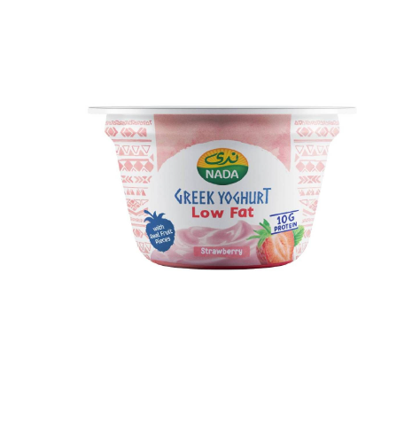 Nada Low Fat Strawberry Greek Yogurt with Real Fruit Pieces - no added water, no added powder