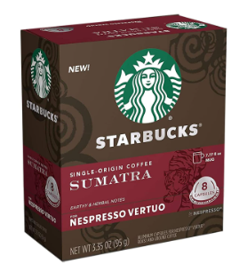 Starbucks Nespresso Single Origin Sumatra Coffee Capsules