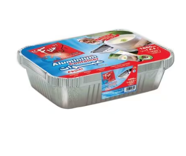 Hotpack 1.85L Eco-Friendly Aluminum Containers with Lids